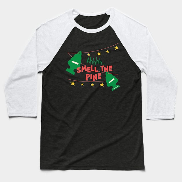 Christmas Pine Baseball T-Shirt by Nora Gazzar